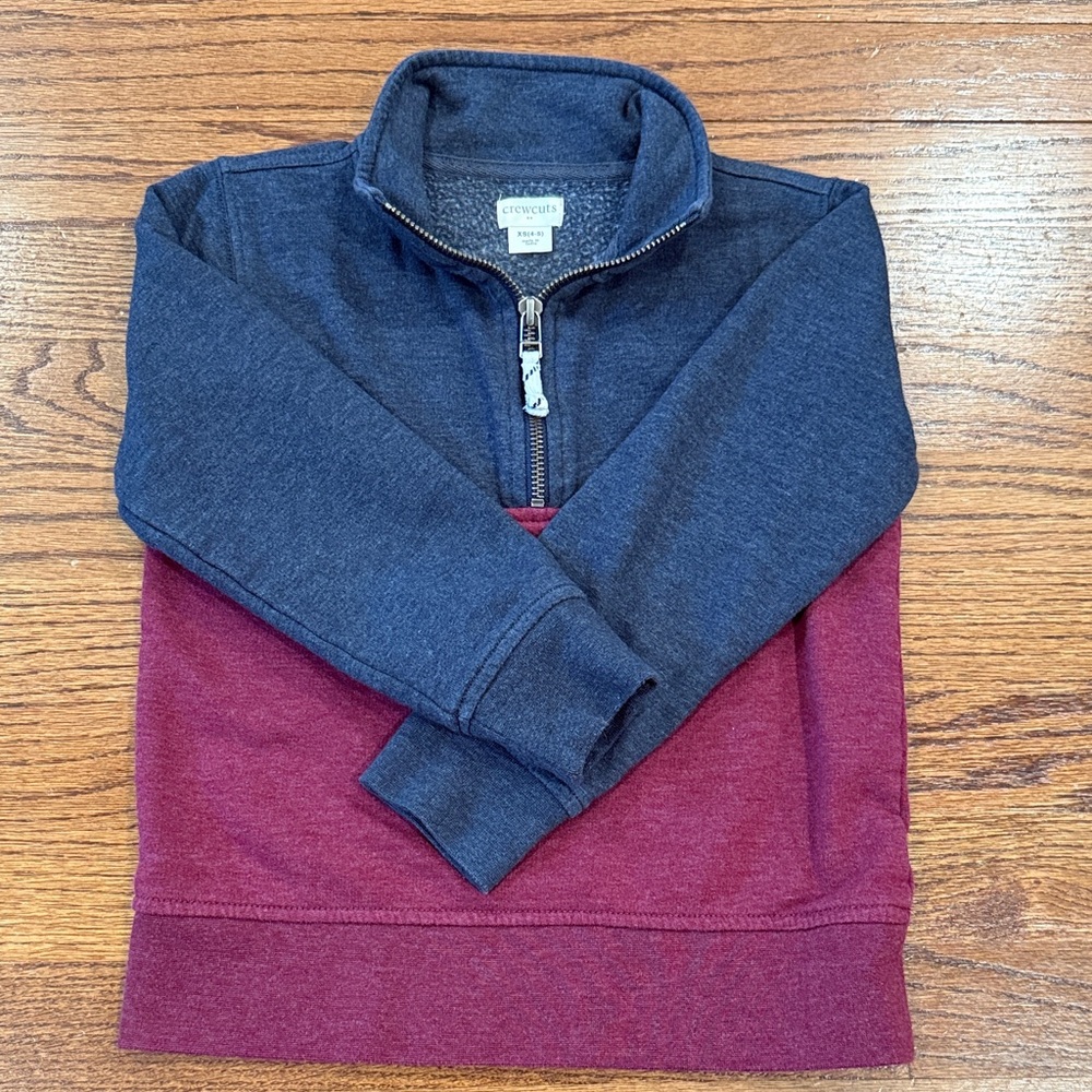 Crewcuts Toddler Boy Colorblock Half-Zip Sweater (XS 4/5)